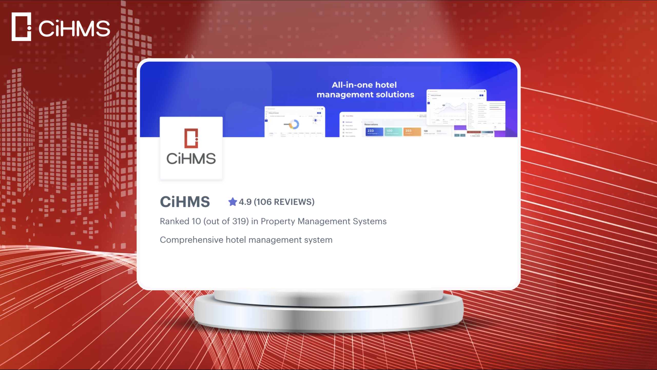 VinHMS’s CiHMS NẰM TRONG TOP 10 PHẦN MỀM QUẢN LÝ KHÁCH SẠN TỐT NHẤT TRÊN HOTELTECHREPORT